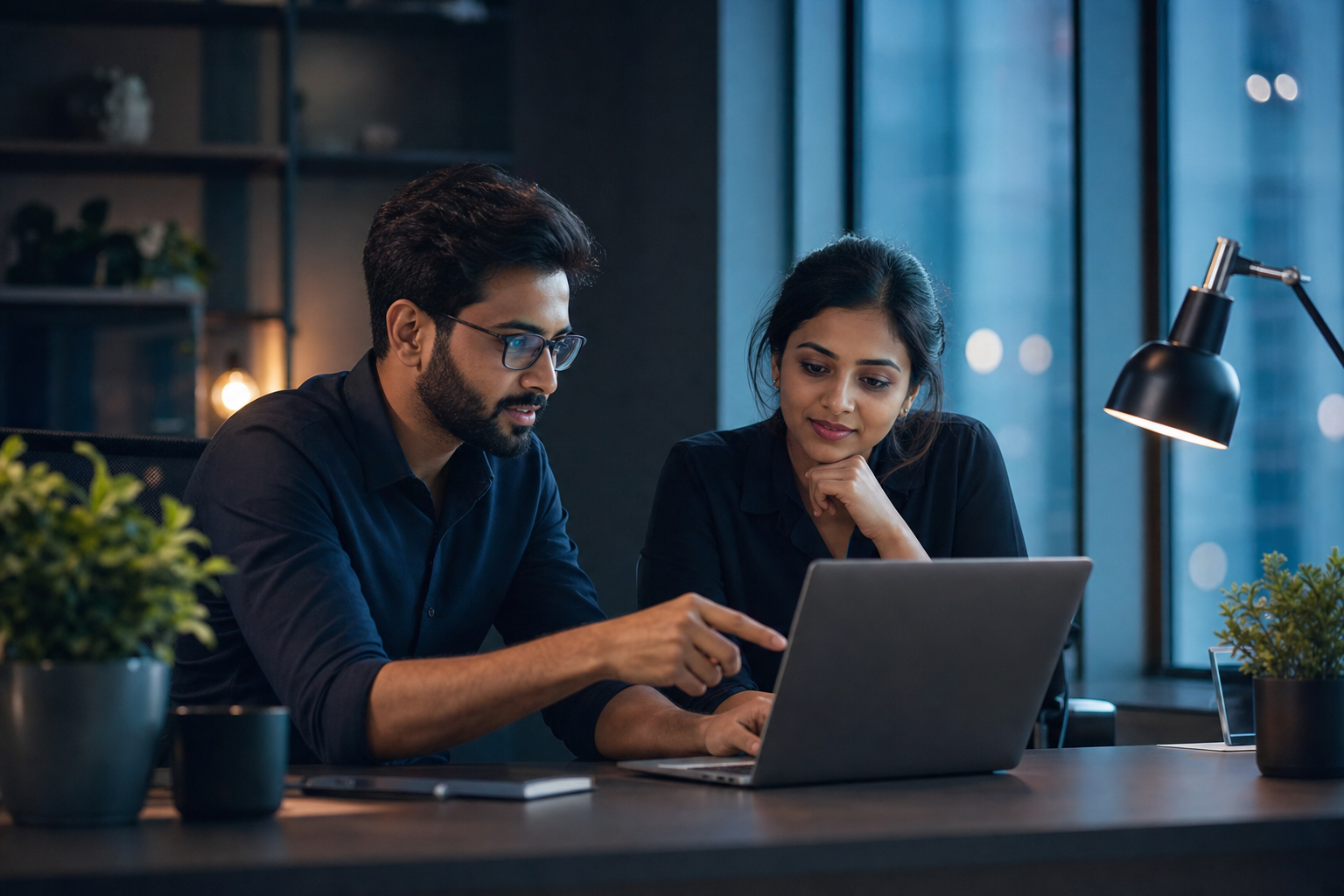 Mentor guiding a learner through real-time project work online